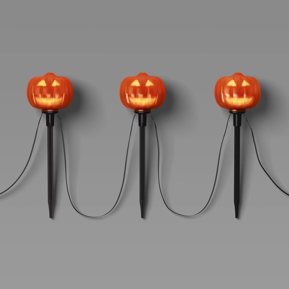 Pumpkin‎ Novelty Stake Lights with Warm White LEDs and Monster Mash Music